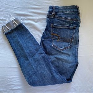 american eagle skinny ripped jeans